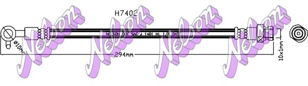 Flexible de frein KAWE H7402