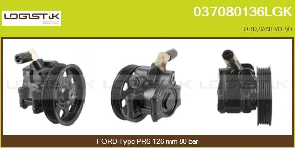 Pompe hydraulique, direction LGK 037080136LGK