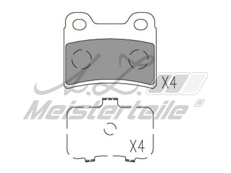 Kit de plaquettes de frein, frein à disque A.Z. Meisterteile AZMT-44-022-2134