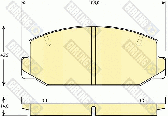 Kit de plaquettes de frein, frein à disque GIRLING 6101799