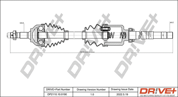 Arbre de transmission Dr!ve+ DP2110.10.0190