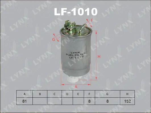Filtre à carburant LYNXAUTO LF-1010