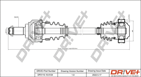 Arbre de transmission Dr!ve+ DP2110.10.0124