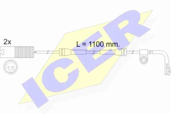 Contact d'avertissement, usure des plaquettes de frein ICER 610457 E C