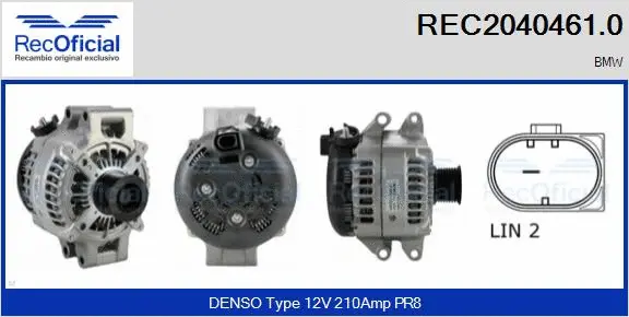 Alternateur RECOFICIAL REC2040461.0