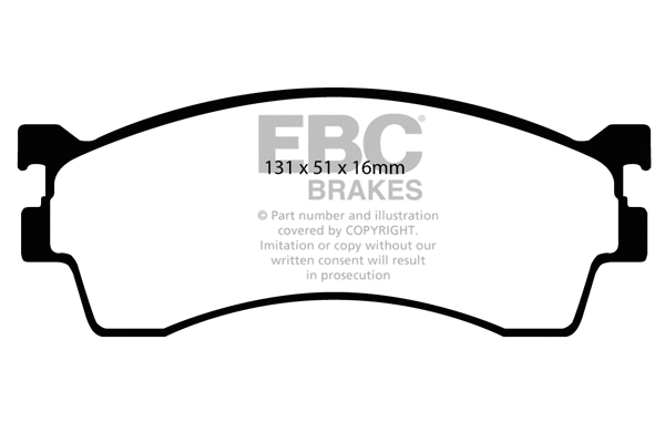 Kit de plaquettes de frein, frein à disque EBC Brakes DP21409