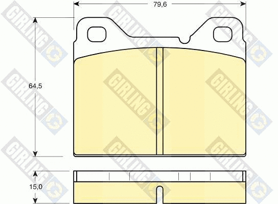 Kit de plaquettes de frein, frein à disque GIRLING 6110652