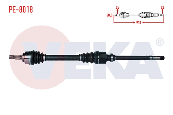 Arbre de transmission VEKA PE-8018