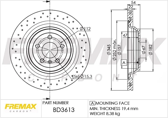 Disque de frein FREMAX BD-3613