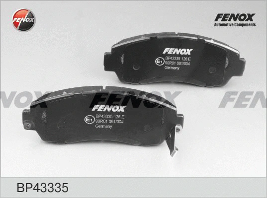 Kit de plaquettes de frein, frein à disque FENOX BP43335