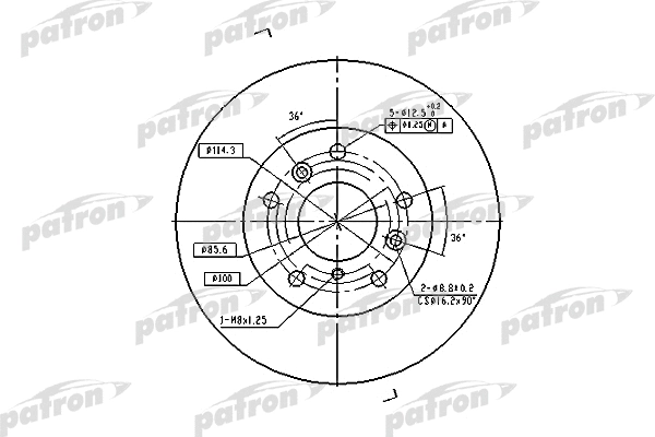 Disque de frein PATRON PBD2571