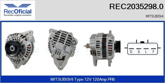Alternateur RECOFICIAL REC2035298.0
