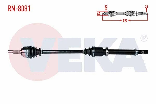Arbre de transmission VEKA RN-8081