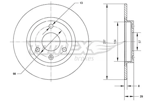 Disque de frein TOMEX Brakes TX 70-86