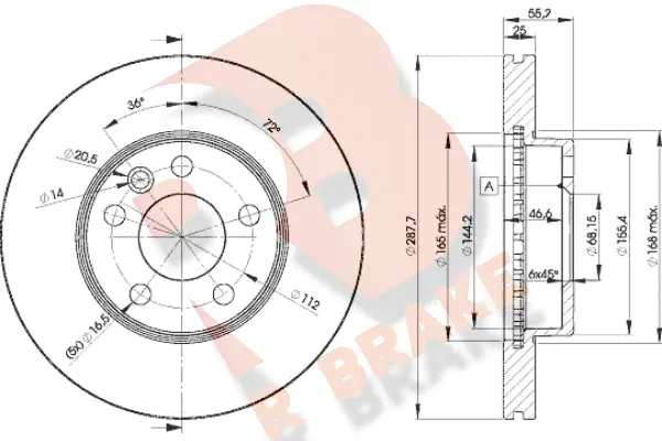 Disque de frein R BRAKE 78RBD21093