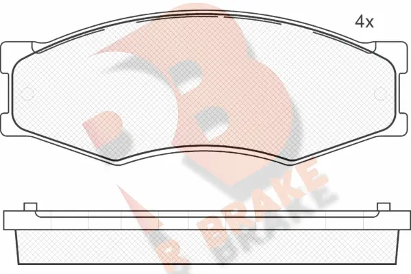 Kit de plaquettes de frein, frein à disque R BRAKE RB0526-087