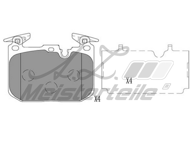 Kit de plaquettes de frein, frein à disque A.Z. Meisterteile AZMT-44-022-2066