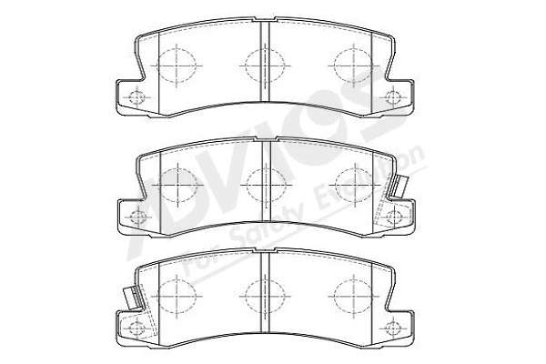 Kit de plaquettes de frein, frein à disque ADVICS-SEA A2N094Y