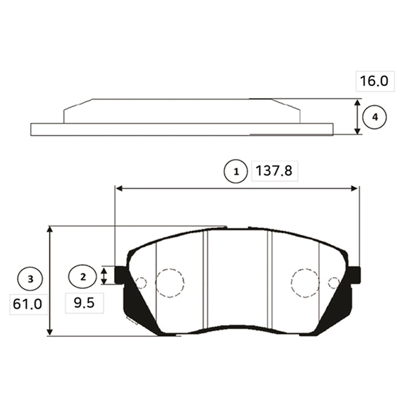Kit de plaquettes de frein, frein à disque CTR GK0501