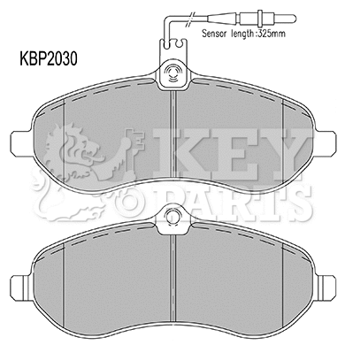Kit de plaquettes de frein, frein à disque KEY PARTS KBP2030