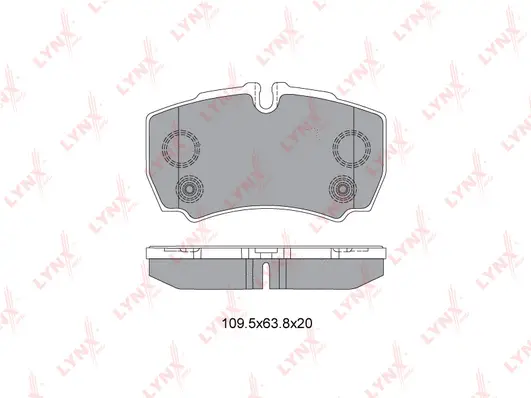 Kit de plaquettes de frein, frein à disque LYNXAUTO BD-3035