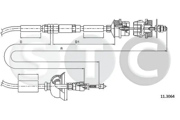 Tirette à câble, commande d'embrayage STC T482708