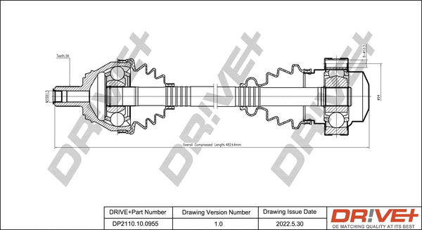 Arbre de transmission Dr!ve+ DP2110.10.0955