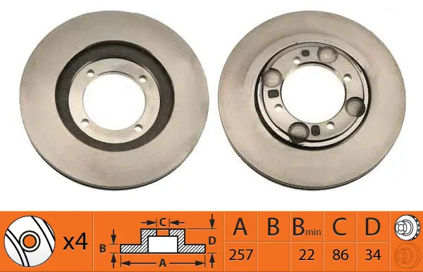 Disque de frein SB BR11104T