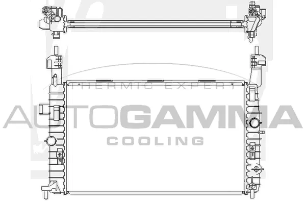 Radiateur, refroidissement du moteur AUTOGAMMA 104866