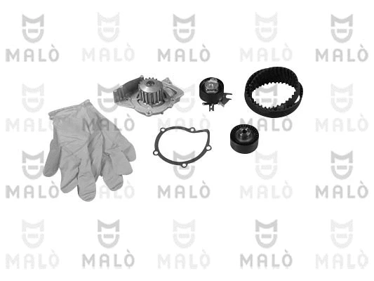 Pompe à eau + kit de courroie crantée AKRON-MALÒ 1555008