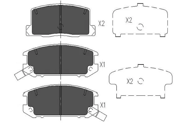 Kit de plaquettes de frein, frein à disque KAVO PARTS KBP-9082