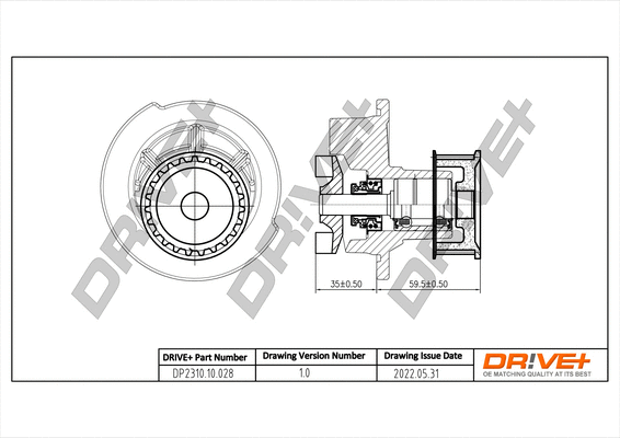 Pompe à eau, refroidissement du moteur Dr!ve+ DP2310.10.028