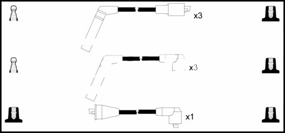 Kit de câbles d'allumage LEMARK HOES689