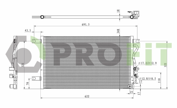 Condenseur, climatisation PROFIT 1770-0532