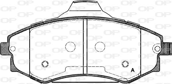 Kit de plaquettes de frein, frein à disque OPEN PARTS BPA0318.03
