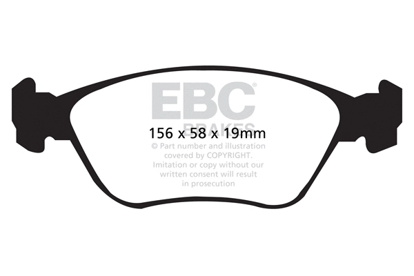 Kit de plaquettes de frein, frein à disque EBC Brakes DP21362