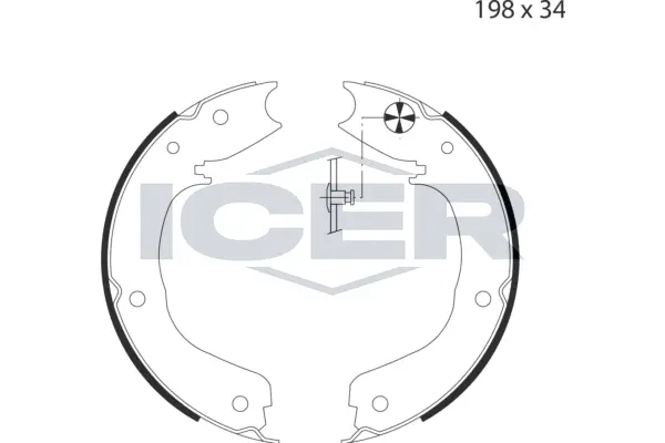 Jeu de mâchoires de frein, frein de stationnement ICER 79PB4035 C