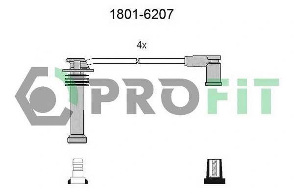 Kit de câbles d'allumage PROFIT 1801-6207
