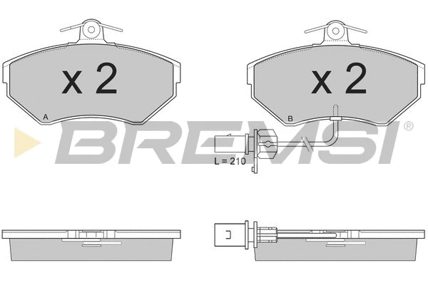 Kit de plaquettes de frein, frein à disque BREMSI BP2935