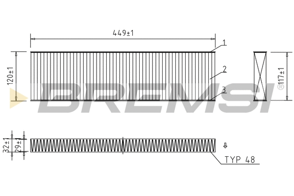 Filtre, air de l'habitacle BREMSI FC0474C