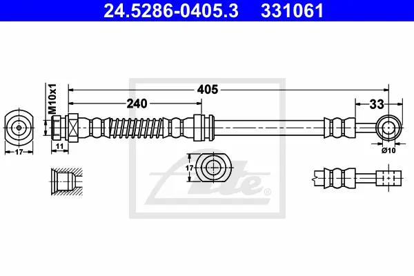 Flexible de frein ATE-APAC 24.5286-0405.3