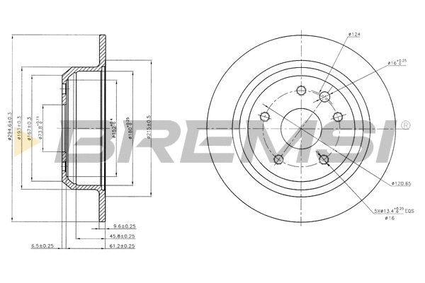 Disque de frein BREMSI CD6441S