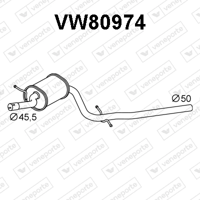 Silencieux avant VENEPORTE VW80974