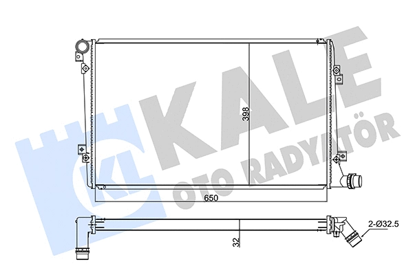 Radiateur, refroidissement du moteur KALE OTO RADYATÖR 347505