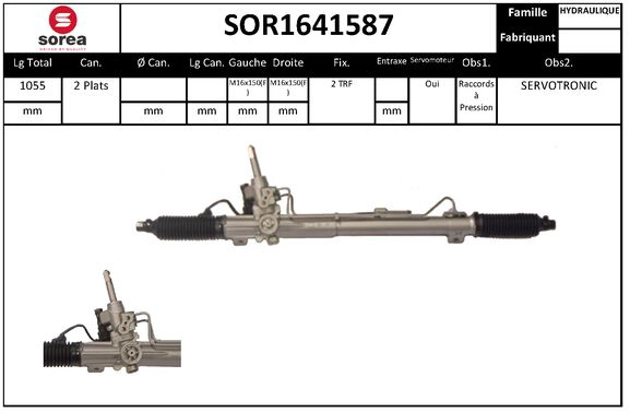 Crémaillère de direction SNRA SOR1641587