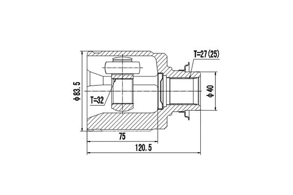 Jeu de joints, arbre de transmission DYNAMATRIX DCV623013