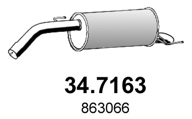 Silencieux arrière ASSO 34.7163