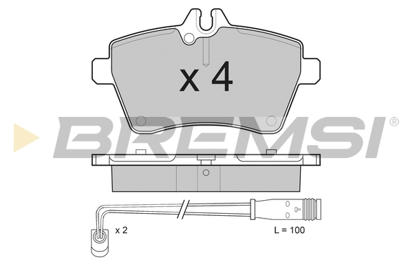 Kit de plaquettes de frein, frein à disque BREMSI BP3189