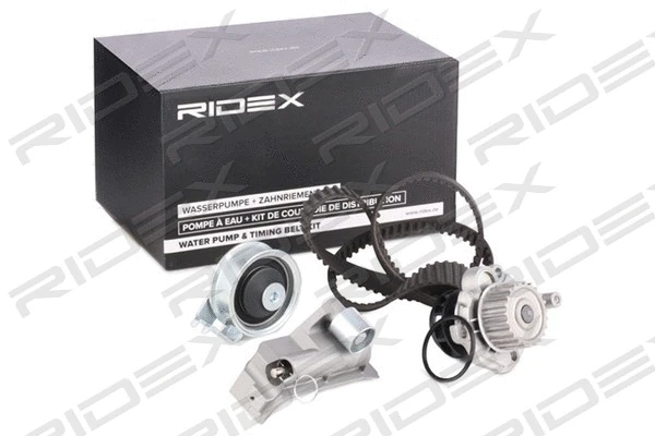 Pompe à eau + kit de courroie crantée RIDEX 3096W0053