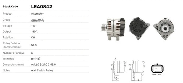 Alternateur LUSA LEA0842